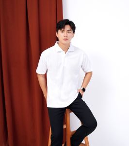 Kaos Kerah putih polos 100% katun - kaos kerah pria putih polos lengan pendek - kaos kerah polos - kaos kerah putih - kaos kerah pria