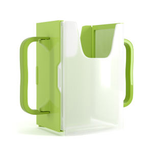 HamshMoc spill proof Baby milk cup holder Universal adjustable child Bottle Cup Milk Holder Anti-scalding Safety Plastic Toddler Juice Box Accessories with handle