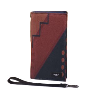 Dompet panjang pria lipat dompet kartu cowok koin Daylan Brown Brick Efficient Dinamican Supply