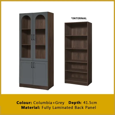 Living Mall Hudson Series Open Shelves Display Cabinet Bookshelf Storage in 9 Models