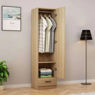 Single-door Wardrobe 40/45/50/55 Simple And Economical Small Apartment Narrow Locker Dormitory Hanging Wooden Cabinet