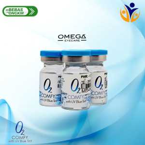 Softlens bening tahunan O2 Comfy With Uv Tint FREE LENSCASE!!!