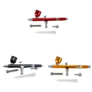 Airbrush Dual Action Feeding 0.3mm Nozzle Aluminum Cake Decorating Brushes 7CC Capacity Upgraded Airbrush