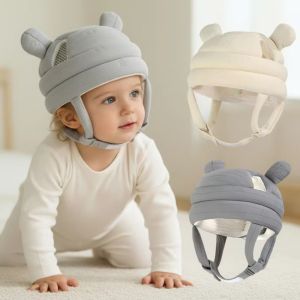 GOOTRADES Soft Padding Baby Walking Head Protector Lightweight Adjustable Straps Toddler Safety Hat Portable Lovely Bear Ears Head Protective Cap Walking Practice