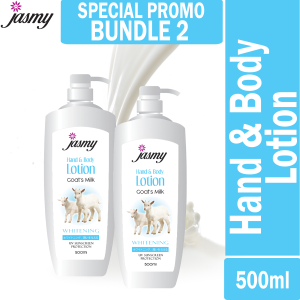 BUNDLE 2 x 500ML GOATS MILK HAND & BODY LOTION JASMY IMPORT DARI MALAYSIA