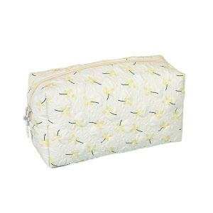 NBANLIKE Phong cách Hàn Quốc Túi mỹ phẩm hoa Mềm Ins Túi đựng mỹ phẩm có khóa kéo Thời trang Sức chứa lớn Túi trang điểm xách tay Phụ nữ