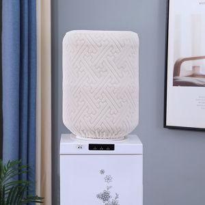 Water Dispenser Cover Elastic Polyester Dustproof 18.9L Universal Leaf Pattern For Home Office