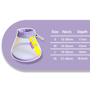 HamshMoc Pet E Collar Wide View Lightweight Breathable Cotton Adjustable For Cats Dogs