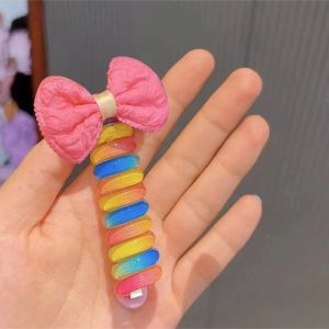 FXG Ikat Rambut Spiral Wanita Gaya Fashion Korea Motif Bunga Pita Anak Lucu JPT25