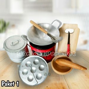 Set Mainan Masak Masakan Anak Paket Kompor Plus Cobek Murah Kitchen Set Mainan Edukasi Bisa Masak Beneran
