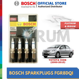Bosch Sparkplugs Platinum & Iridium for Toyota Vios 2000-2015 (FGR8DQI) 4pcs