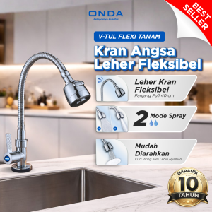 ONDA Kran Cuci Piring Dapur Angsa Tanam Fleksibel Anti Bocor V-TUL FLEXI TANAM 1/2"