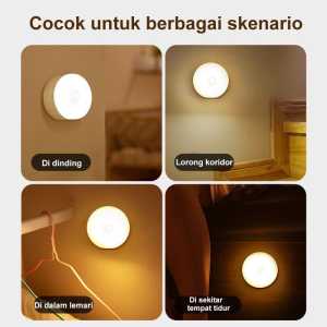 Lampu kamar sensor gerak lampu kamar otomatis tidur sensor gerak otomatis lampu sensor bulat lampu SH T31