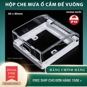 Hộp Chống Nước ổ cắm điện - Hộp Che Mưa cho ổ cắm điện âm tường hình chữ nhật và đế vuông (Hàng Chính Hãng DoBo Korea - Loại Tốt - Kháng nước IP 44) - Dùng được cho tất cả các hãng công tắc ổ cắm trên thị trường