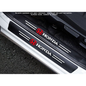 Sticker Pelindung Pijakan Kaki Pintu Mobil Set (HARGA SATUAN) Sill Plate / Pijakan Bercahaya Strip Carbon  Sill Plate Guard Pelindung / Pijakan Mobil Sesuai Merek Mobil