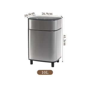 Tầm Nhìn 10L/14L Thông Minh Thùng rác tự động Với Bìa Touchless Hồng Ngoại Thép Không Gỉ Thùng rác chuyển động thông minh Cảm Biến Thùng rác gấp cho xe hơi Hộ Gia Đình Thùng rác Với Bướm Nắp Thùng rác Cho Phòng Ngủ phòng tắm nhà bếp Văn Phòng