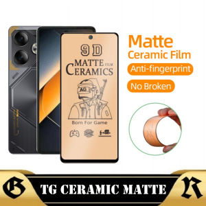 Antigores Layar Ponsel TECNO POVA 6 Full Cover Ceramic Matte Anti Pecah Cover Lentur