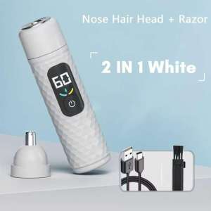 AUTO.8 20000mAh เครื่องตัดขนจมูก ตัดขนจมูก ป้องกันการหนีบอัจฉริยะ ไม่ทำร้ายโพรงจมูก 2เกียร์ปรับได้ ชาร์จUSB