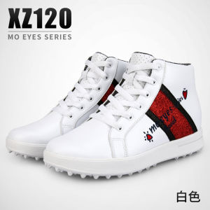 AUPGM Womens golf shoes high-top design with hidden insole for added height waterproof and slip-resistant white sneakers direct from the manufacturer