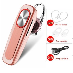 หูฟังบลูทูธไร้สาย BONINE สแตนด์บายนาน พร้อมไมโครโฟน หูฟังบลูทูธไร้สายแบบแฮนด์ฟรี หูฟังแบบเกี่ยวหูหลากสีสำหรับศัพท์