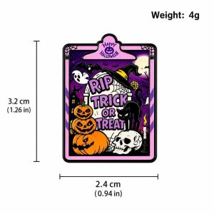 LETIGO Backpack Accessory Halloween Badges Creative Zinc Alloy Metal Badge Eerie Terrifying Skullhead Pumpkin Broochs Halloween Decor