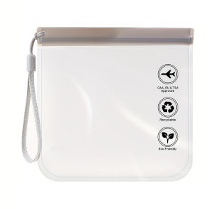 Transparent TSA Approved Toiletry Bag Portable Travel Essentials Flight Make Up Liquid Leakproof Resealable EVA Cosmetic Bags