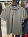 SIMPLE RUSH Men's drifit stripe Polo Shirt Unisex Quality korea fashion t shirt ROYAL BLUE for men women. 
