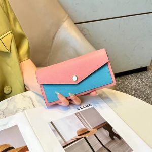Royal Bagger Long Wallet Purse for Ladies Genuine Cow Leather Palm Pattern Women Fashion Contrast Color Clutch Phone Purses Card Holder