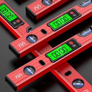OOC 30/40/50/60/80/100cm Digital Level Ruler 0-90° Range Aluminum Alloy Digital Spirit Level Thicken Bubble Level ic Angle Meter 90 Degree