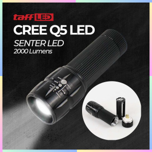 FAST DELIVERY TaffLED Senter Super Terang Mini LED Multifungsi Oudoor Flashlight Cree Q5 2000 Lumens