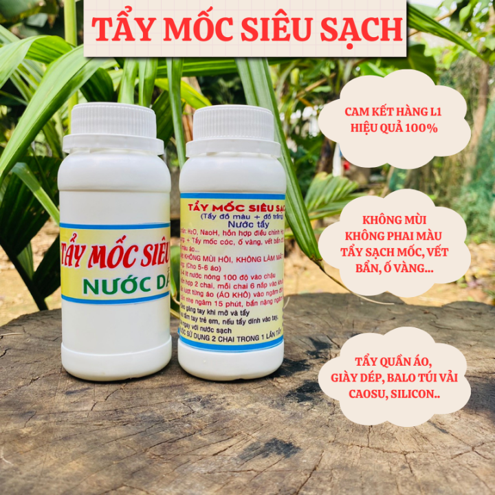 Tẩy mốc quần áo trắng và màu, Tẩy mốc caosu, đồ vải, Tẩy các vết bẩn ...