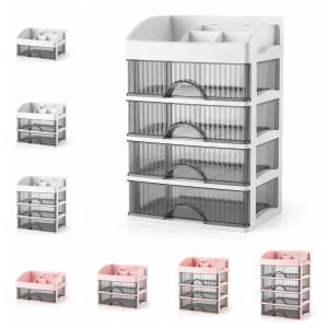 NAIL SALON Large Capacity Drawer Style Storage Box Multi-layer Dustproof Desktop Storage  Transparent Lipstick Holder Hair Decor Office Supplies Jewelry