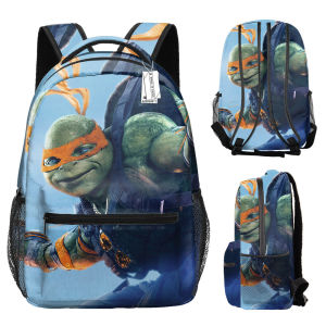 Cartoon Animation Ninja Turtle Backpack Childrens School Bag Elementary School Studebt Backpack Wear-Resistant Burden Reduction Digital Printing Backpack