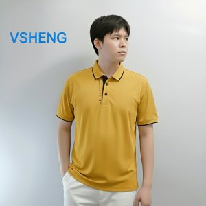 VSheng M-6XL Big Size Polo Shirt For Men Oversized Detail Letter TShirt Threadwork Cuff Lapel Tops Maximum Support 135kg
