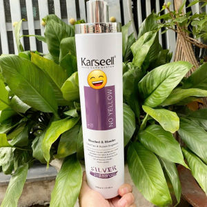 DẦU GỘI TÍM KARSEELL NO YELLOW SILVER SHAMPOO KHỬ ÁNH VÀNG CHO TÓC TRẮNG BẠCH KIM 1000ML