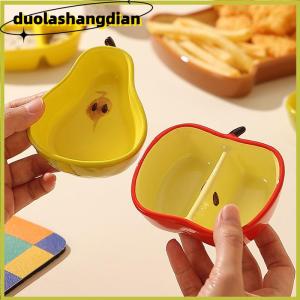 [Duola] Creative Porcelain Dish Korean Style Cute Fruit Shape Ceramic Household Tableware Barbecue Hot Pot Sauce Condiment Dishes