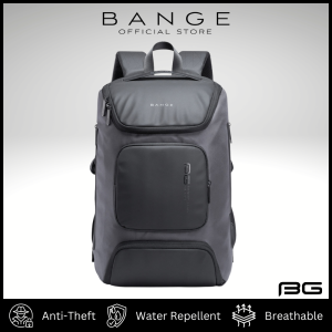 Bange 7078 Backpack (31x18x51 cm | 28L) | 1.1kg Anti-Theft Design YKK Quality Zipper Water-Repellent Oxford Fabric USB Charging Port 15.6" Laptop Compartment Side Pocket for Umbrella Luggage Strap Shockproof Padding Work Travel Office School