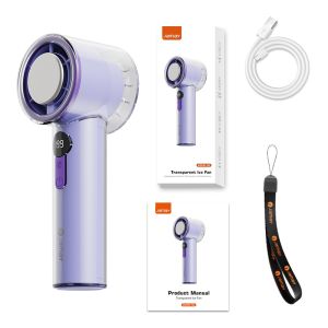 JAMAY FS6 Portable Fan 6000mAh ABS 199 Adjustable Levels Super Strong Wind Portable Fan Silent 3-in-1 Fan LED Power Display