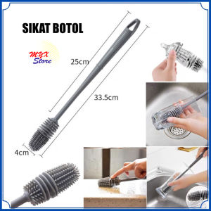 MYX Store SIKAT PEMBERSIH BOTOL BAYI GAGANG PANJANG BAHAN SILIKON BRUSH SIKAT CUCI GELAS SERBAGUNA