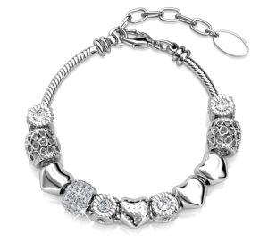 Her Jewellery Radiant Charm Bracelet - Luxury Crystal Embellishments plated with 18K Gold