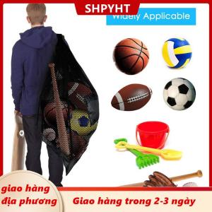 [COD] SHPYHT Giao hàng địa phương Túi lưới đựng bóng đá cỡ cực lớn có dây rút túi đựng bóng rổ kèm ngăn khóa kéo túi đựng bóng chuyền bóng đá túi tập gym