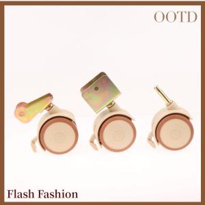 [Falsh F] 4Pcs Furniture Crib Swivel Casters Cabinet Wheels With Brake Nylon Furniture Support Leg For Chairs Baby Bed Trolley