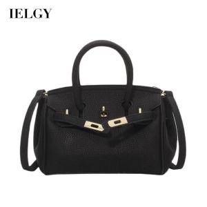 IELGY womens elegant lychee pattern large capacity messenger bag