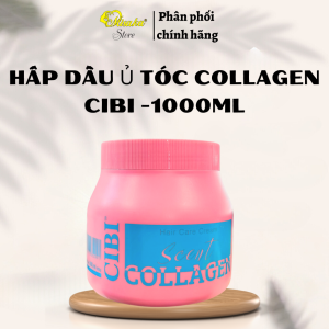 Hấp ủ dầu tóc Collagen CIBI Hương - 1000ML giúp phục hồi độ ẩm và độ đàn hồi cho tóc bị hư tổn