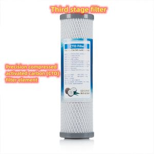 Includes home and kitchen water purifier prefilter 10-inch transparent filter bottle for tap water PP cotton core water purifier