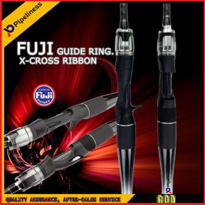 【COD】Pipeliness M ultra-sensitive conduction fishing rod set with original fuji japan guide ring 2 section high carbon rod body fishing lure rod 2.1M light and hard pole for all water Warranty siliver