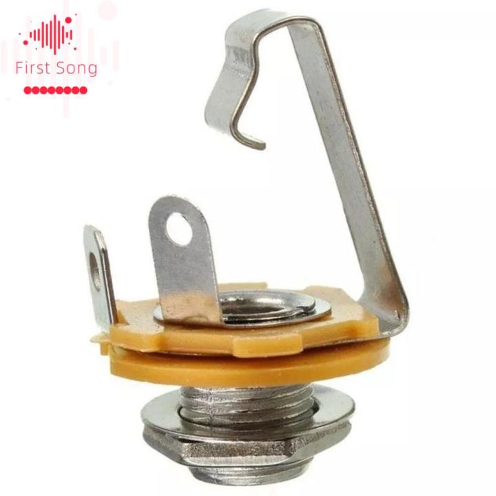 FIRST SONG 10pcs Plug Socket Electric Guitar Input Jack 1/4" (6.35mm