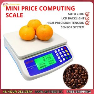 Winnereco 40kg/1g Large Digital Kitchen Scale LCD Display Price Computing Scale Stainless Steel Counting Scale for Meat Vegetables