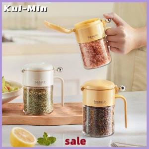 Kui-Min Sealed Seasoning Jar Moisture-proof Seasoning Jar With Spoon Kitchen Salt Seasoning Box Seasoning Salt Shaker