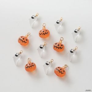 YOUSHI TOP DIY Crafts 1pc Resin Necklace Pendant Bracelet Handmade Accessories Gift Halloween Charms Jewelry Making Pumpkin Pendant